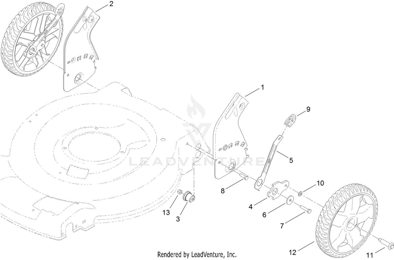 Height-of-Cut and Rear Wheel Assembly