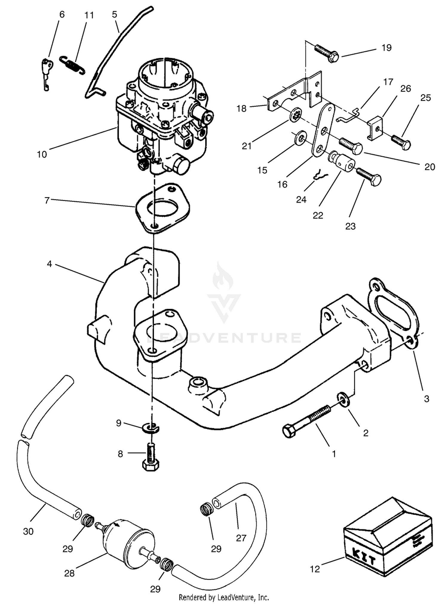 Carburetor  Intake Manifold Assembly