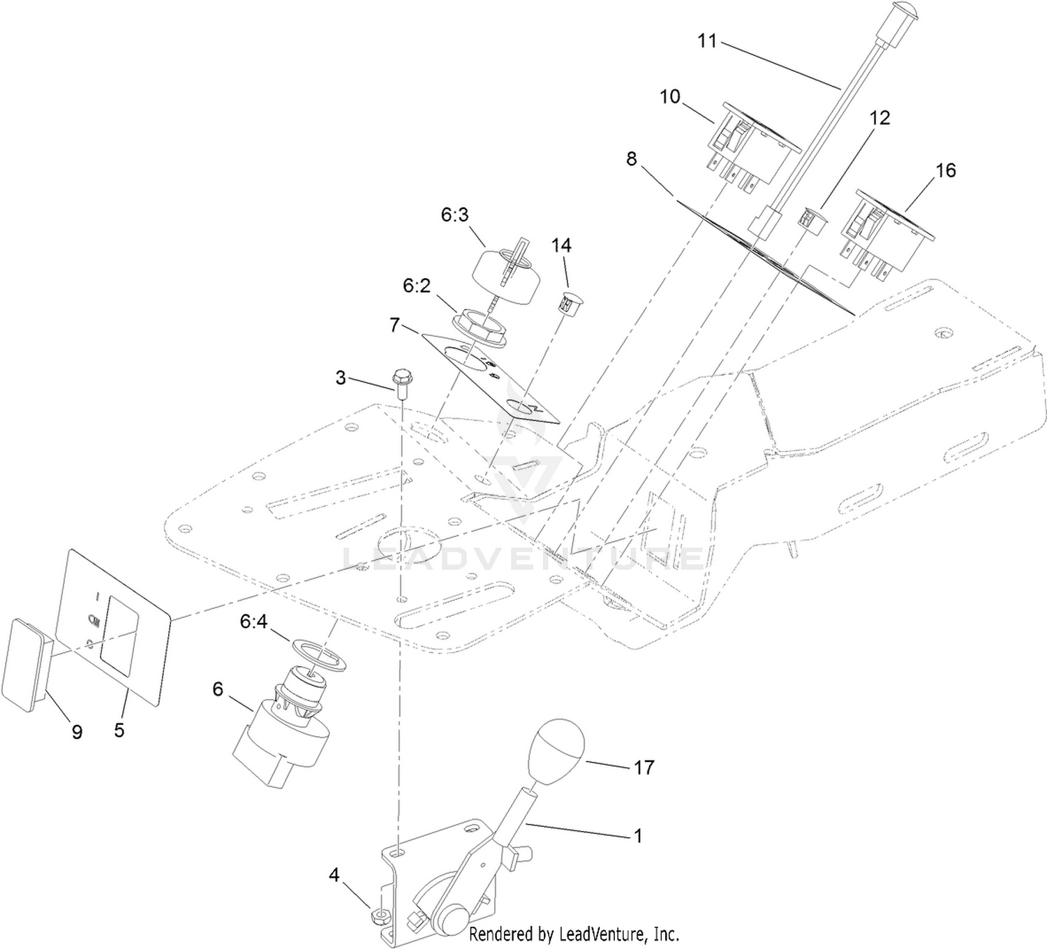 Ignition, Throttle and Choke Control Assembly