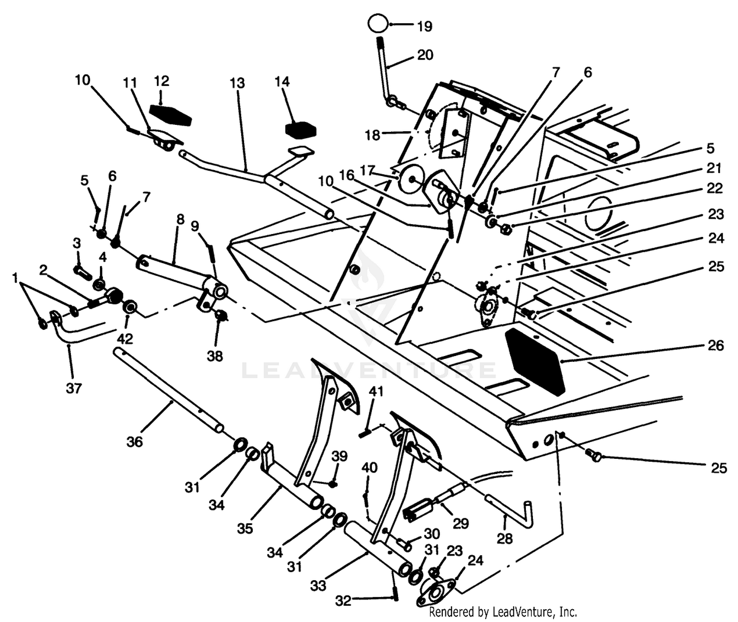 Traction  Brake Pedals Assembly