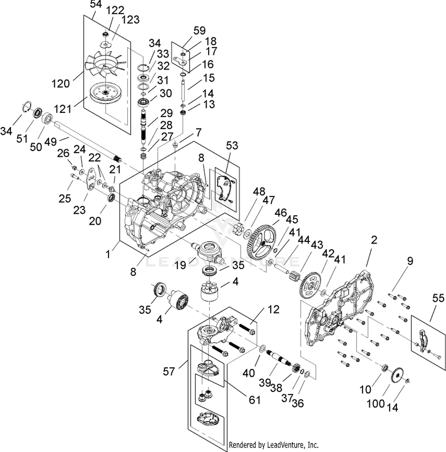 LH Hydrostat Assembly Part No. 107-2465