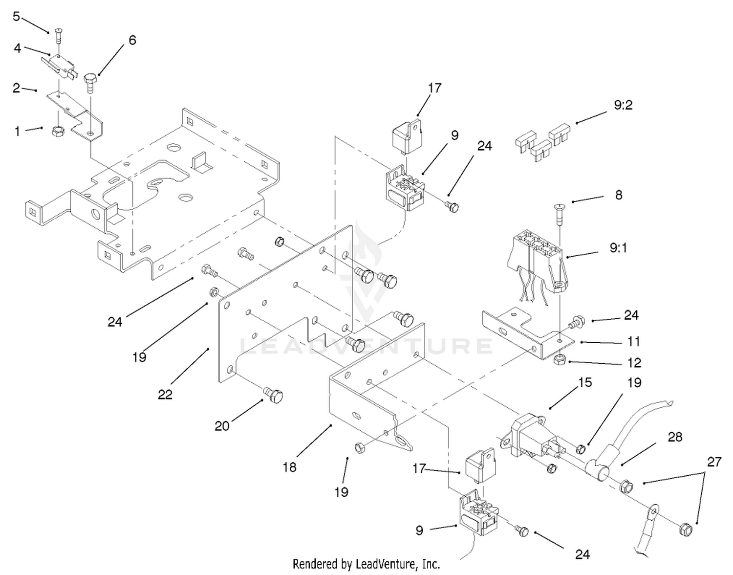 Hoodstand Electrical Housing  Wire Harness