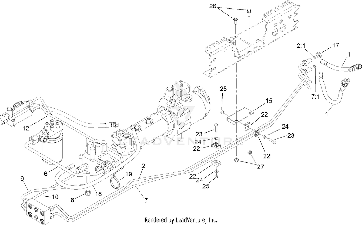 Hydraulic Lift Line Assembly