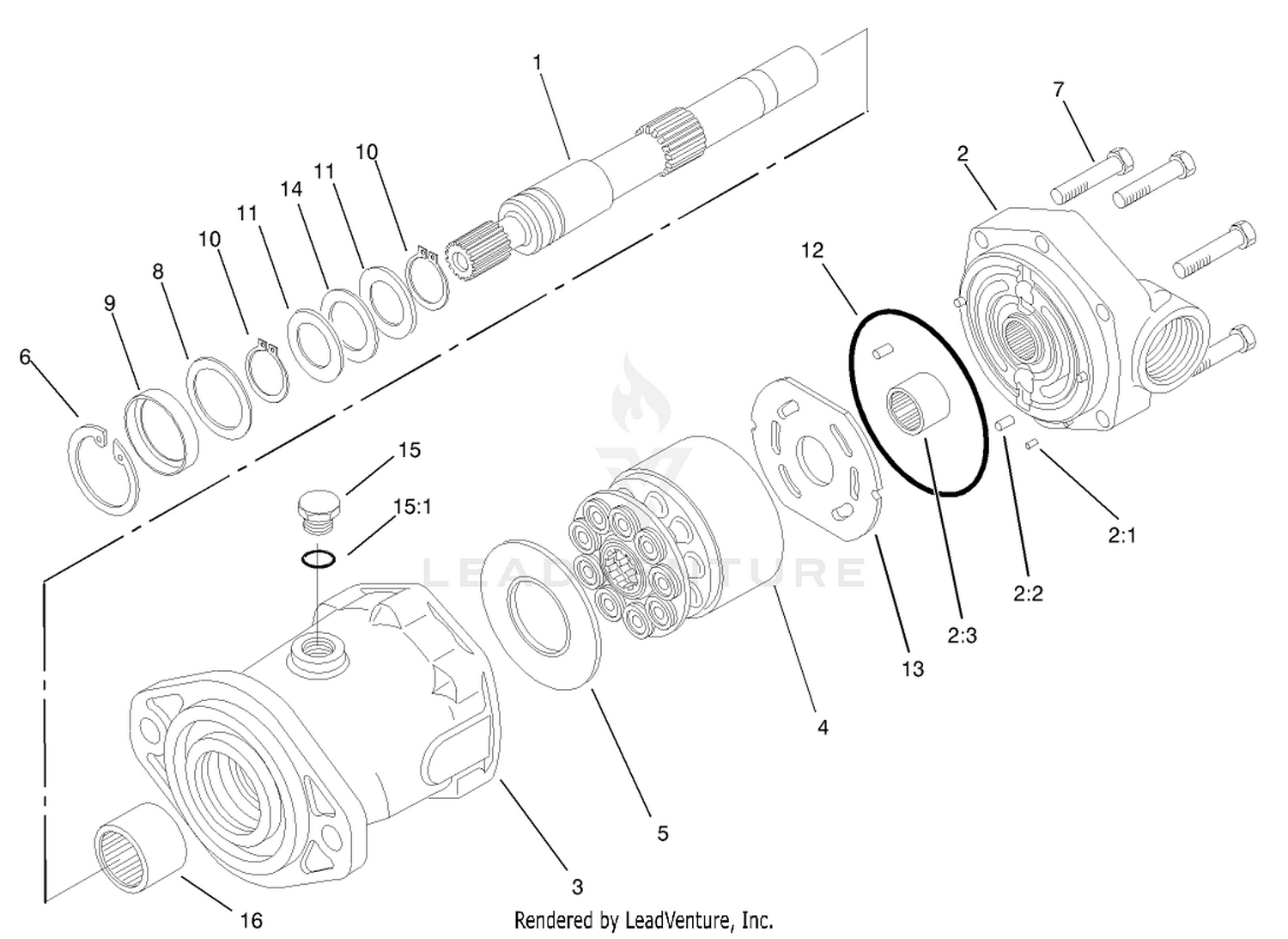 Piston Motor Assembly No. 105-1218