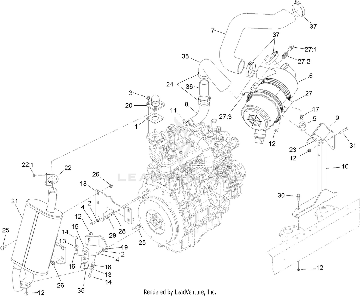 Engine Intake and Exhaust Assembly