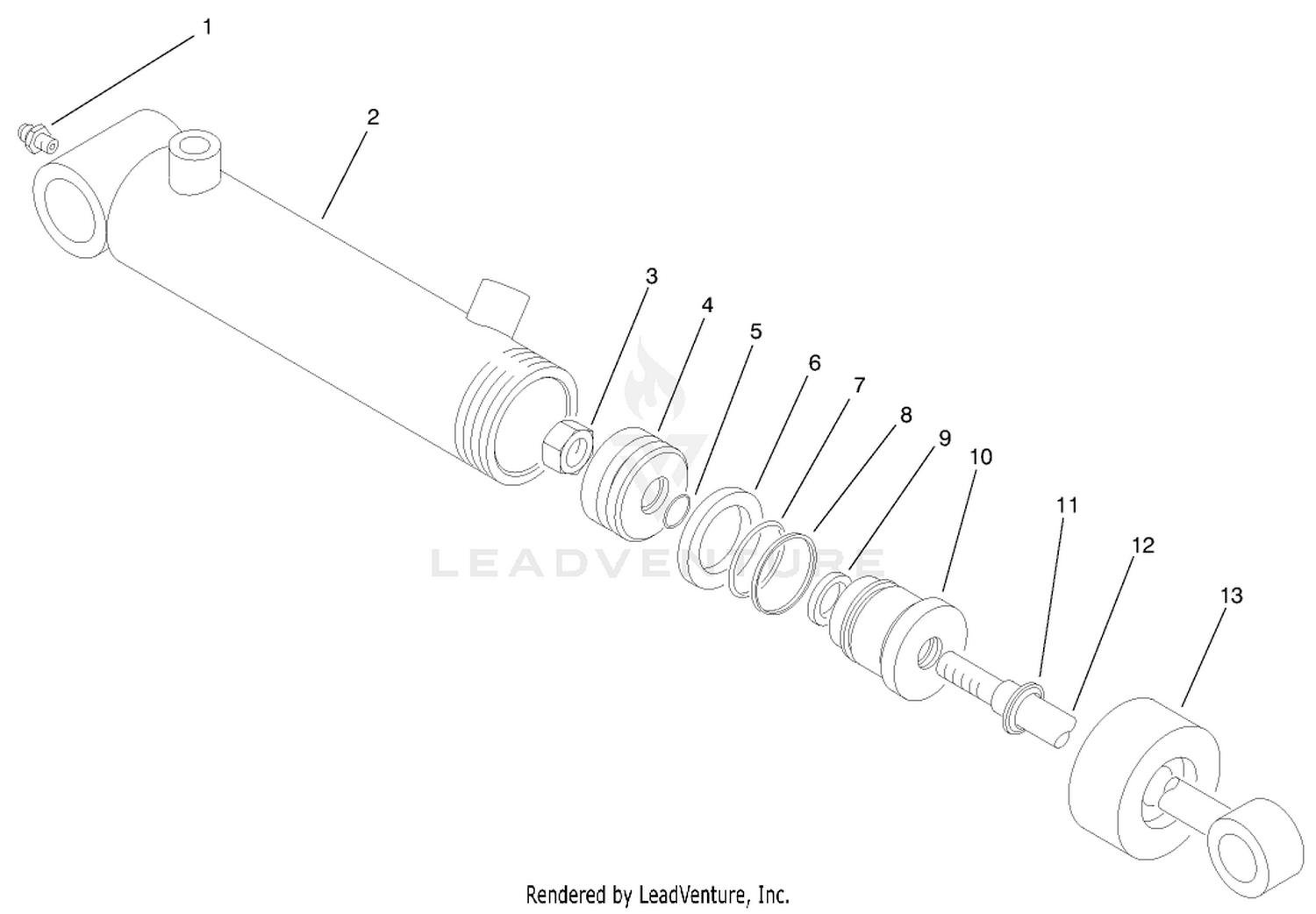 Hydraulic Lift Cylinder No. 5 (98-9069)