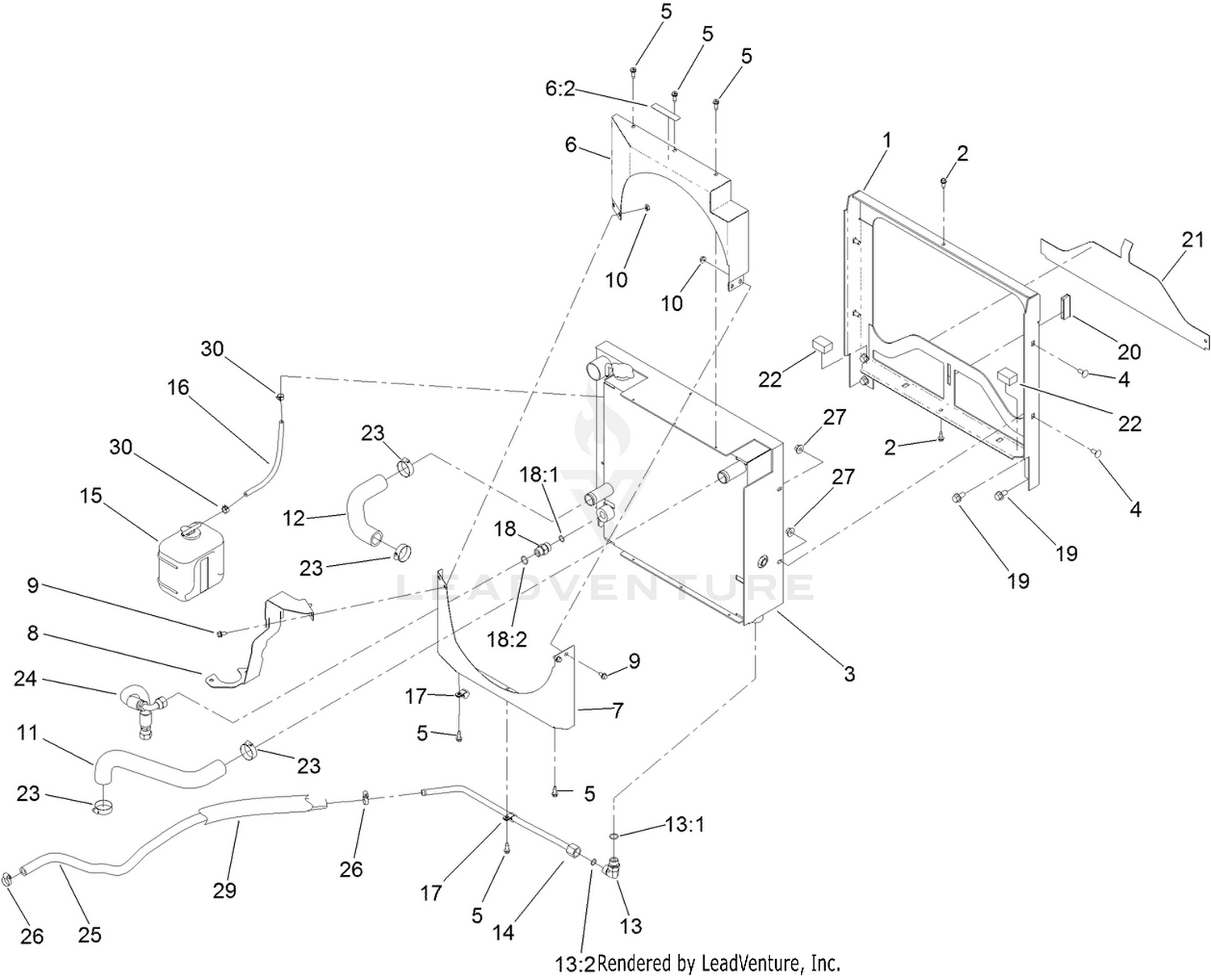 Radiator/Oil Cooler Mounting Assembly