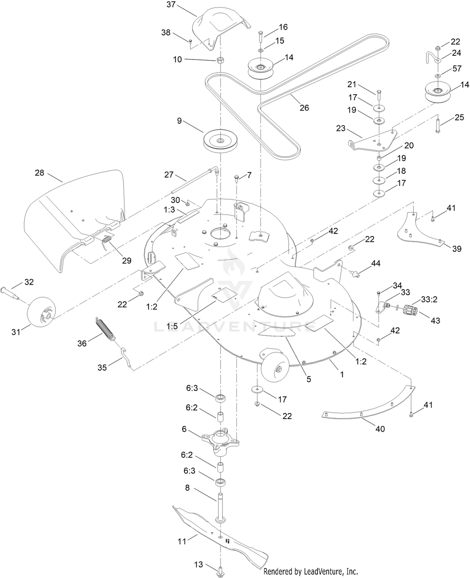 42in Deck and Decal Assembly