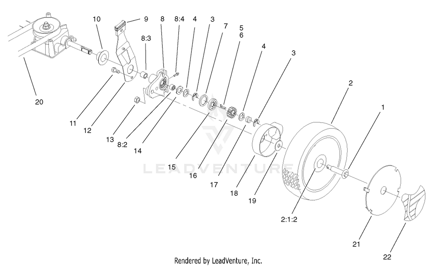 Gearcase and Wheel Assembly