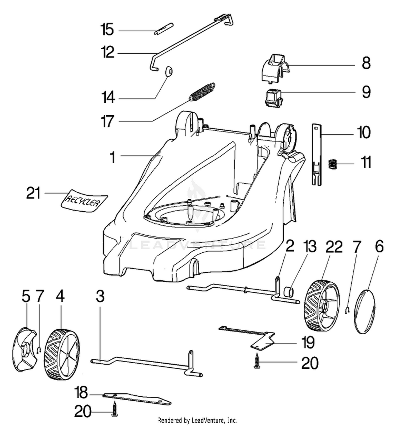 CChassis Parts Model-No. 21020, 21022