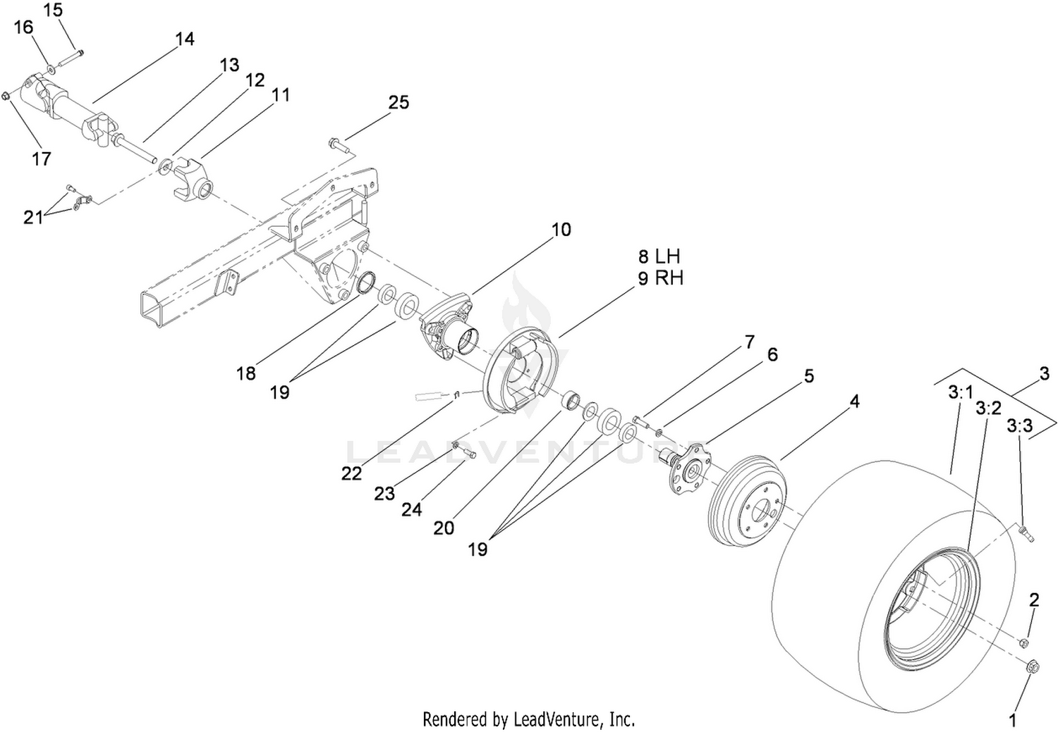 Rear Wheel and Brake Assembly