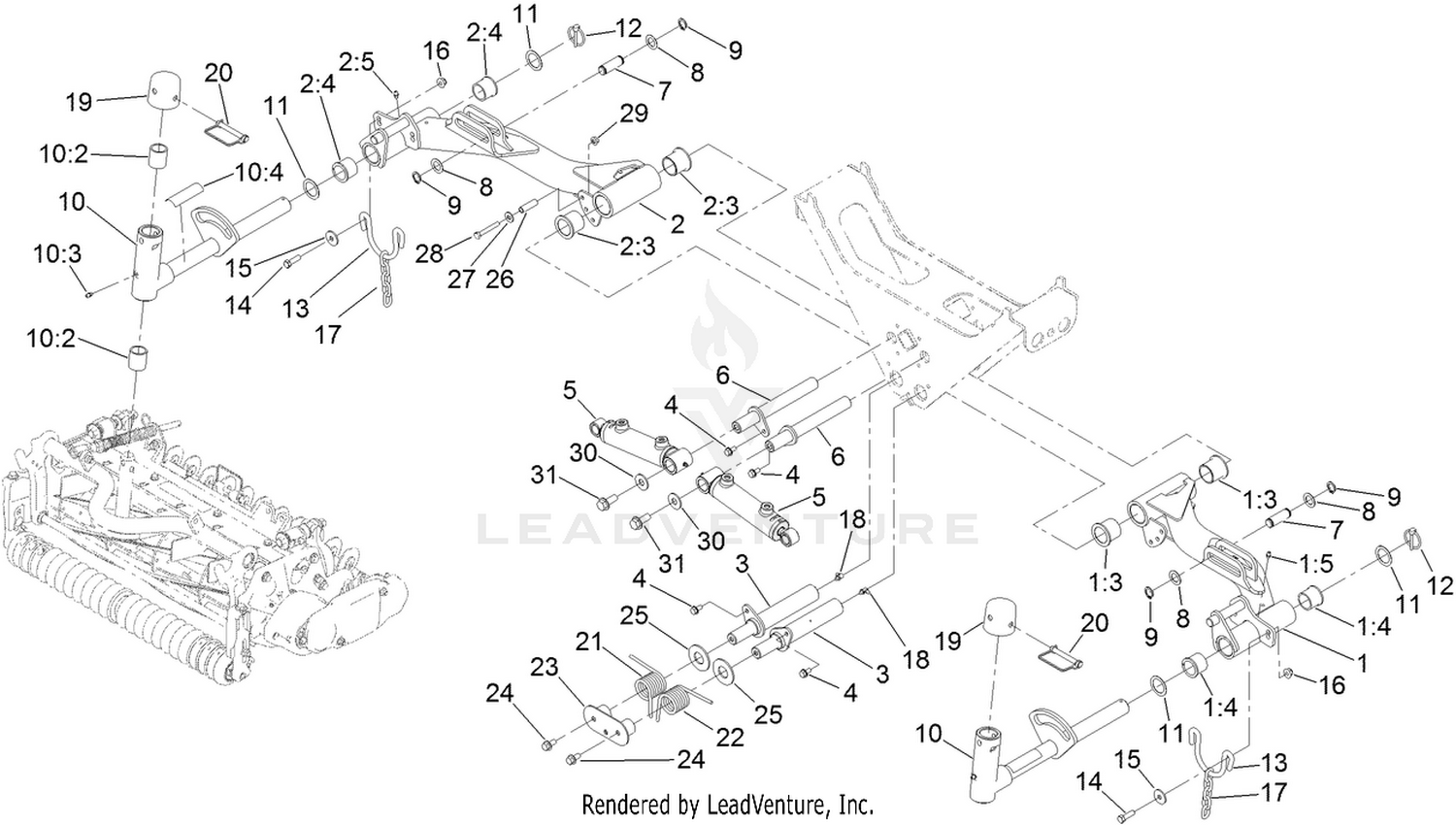 No. 2 and No. 3 Lift Arm Assembly