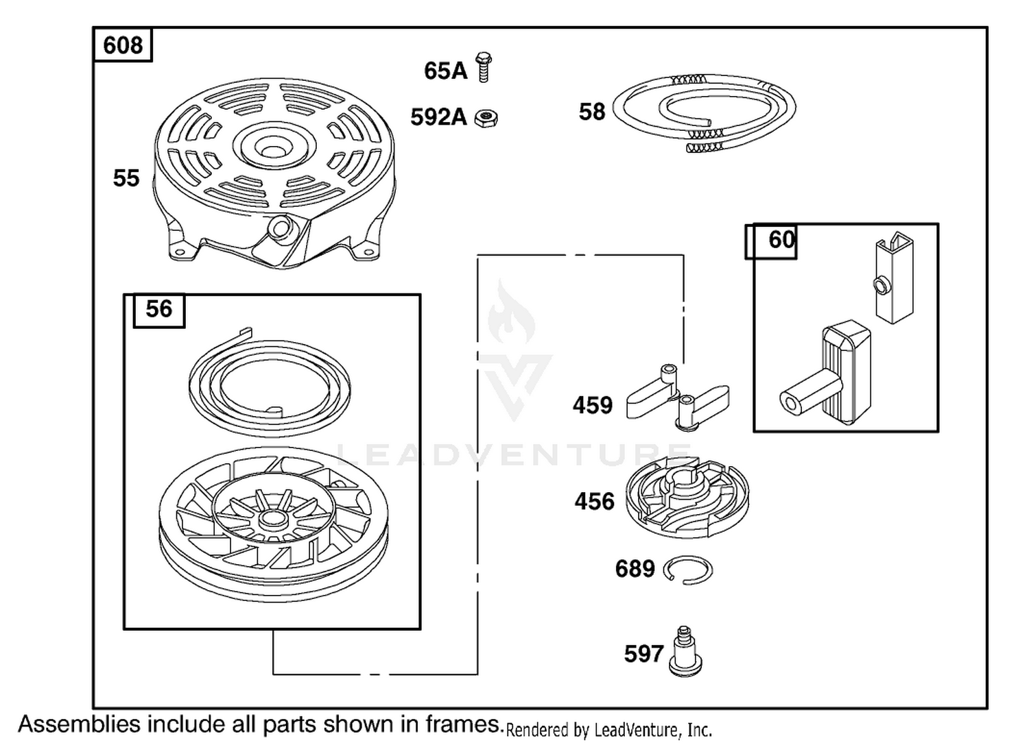 Rewind Starter Assembly