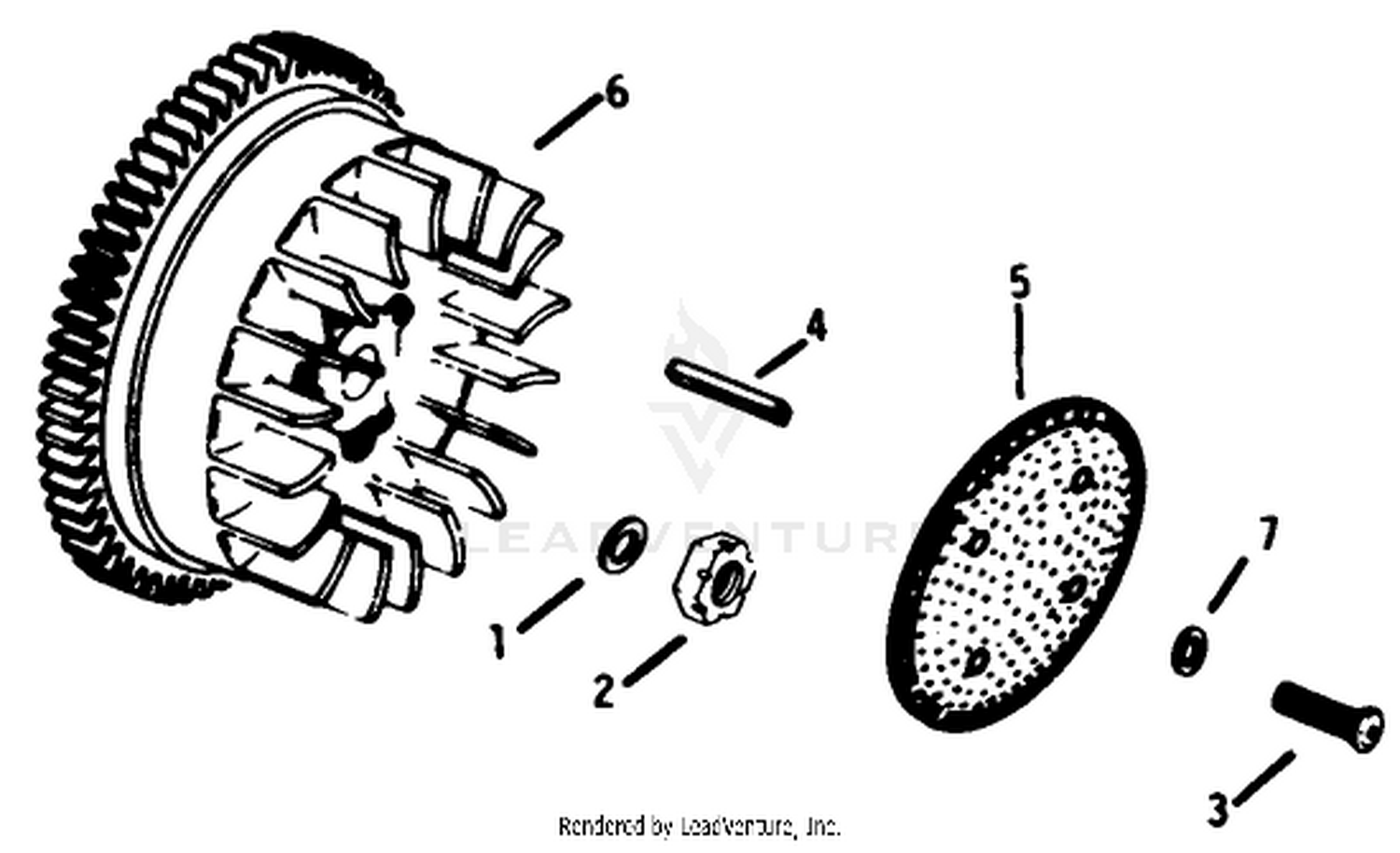 Flywheel-Engine Assembly Kohler Model K-321s Spec. No. 60407