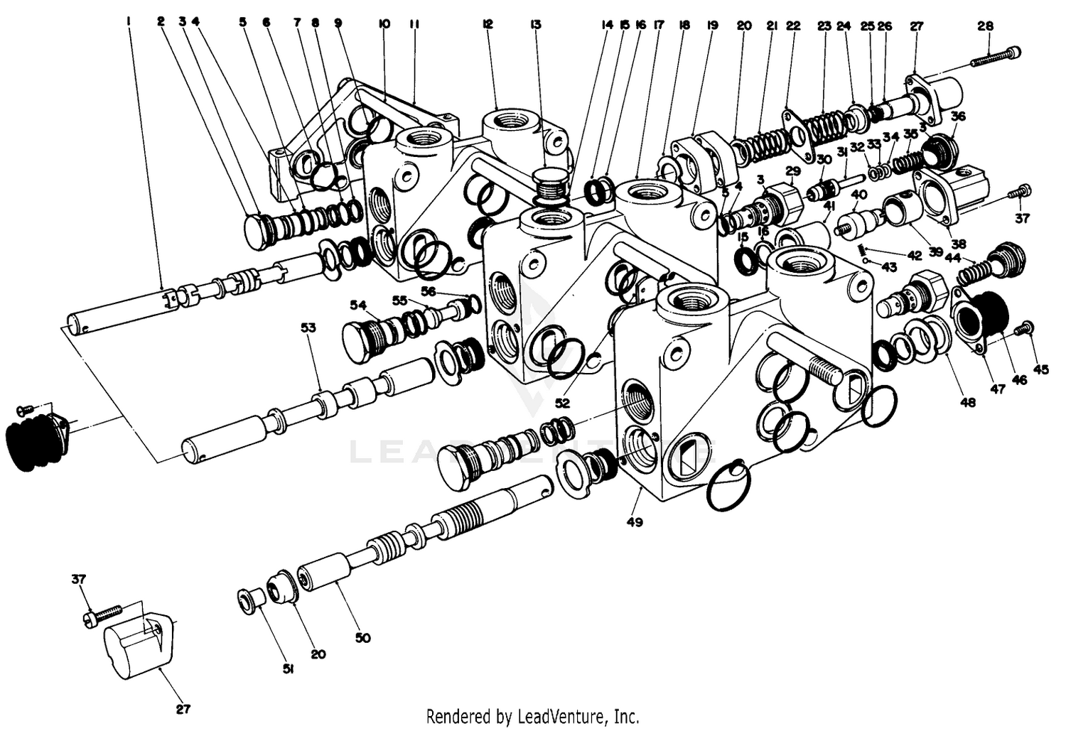 Control Valve Assembly No. 49-5540 Section 3 Thru 5