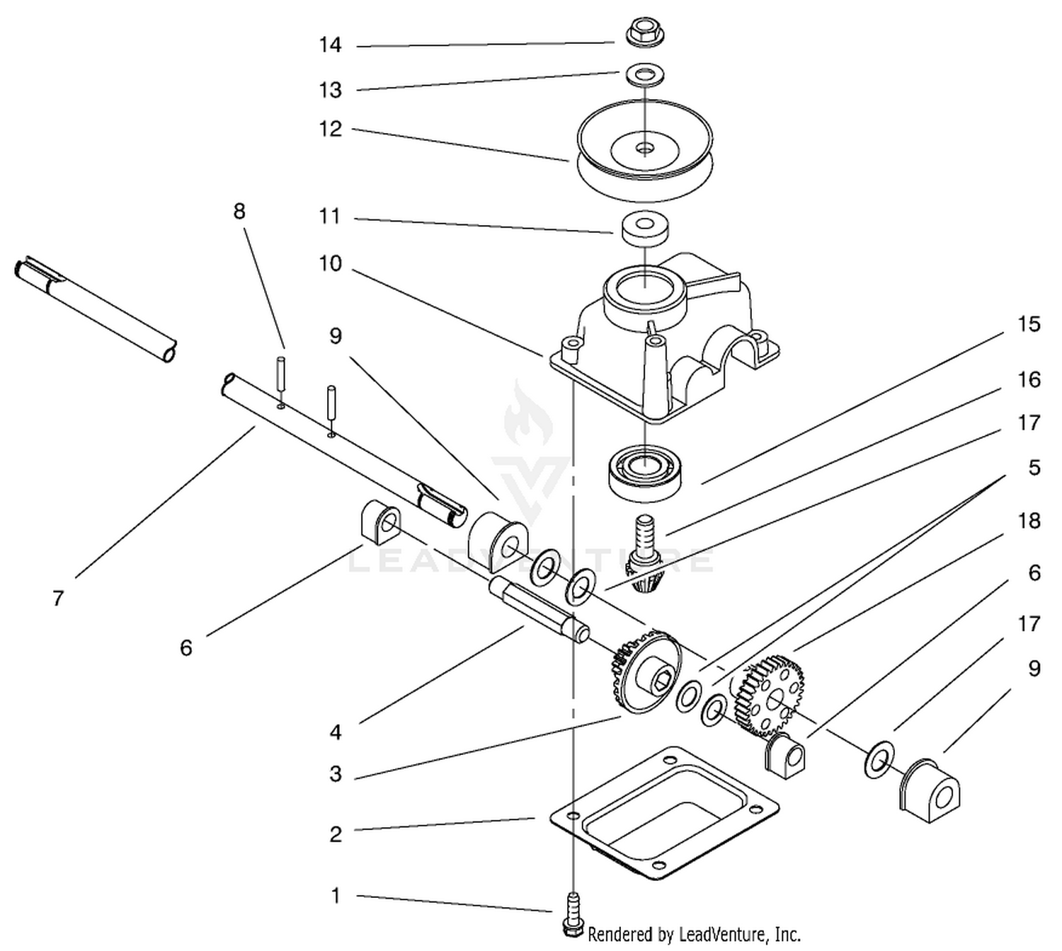 Gear Case Assembly #71-9600