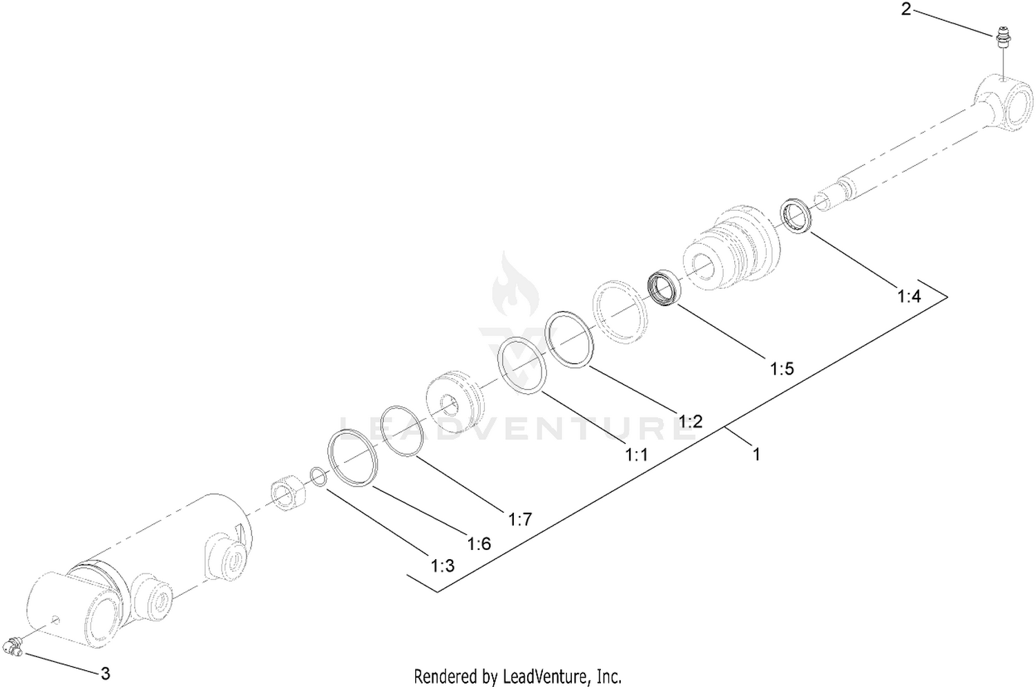 Hydraulic Cylinder Assembly No. 107-2034