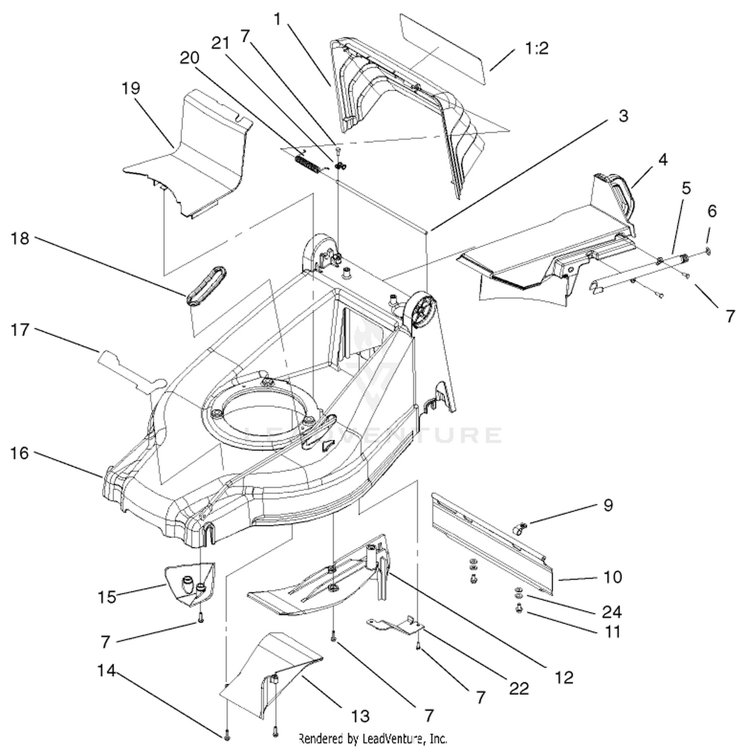 Deck, Kickers And Recycler Plug Assembly