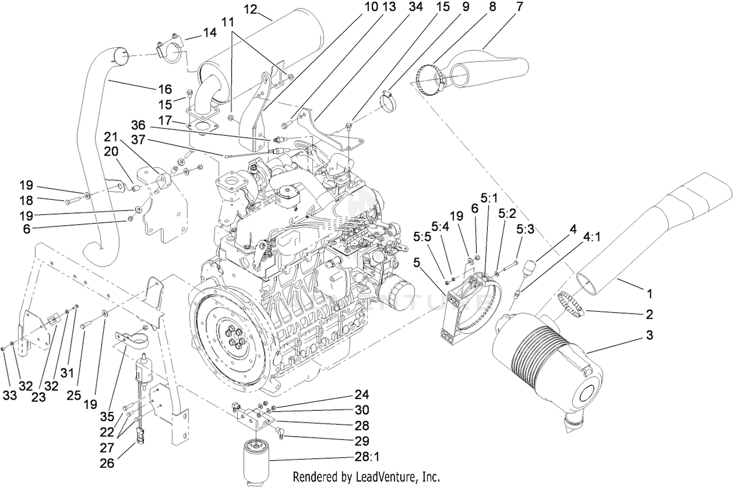 Air Cleaner and Muffler Assembly