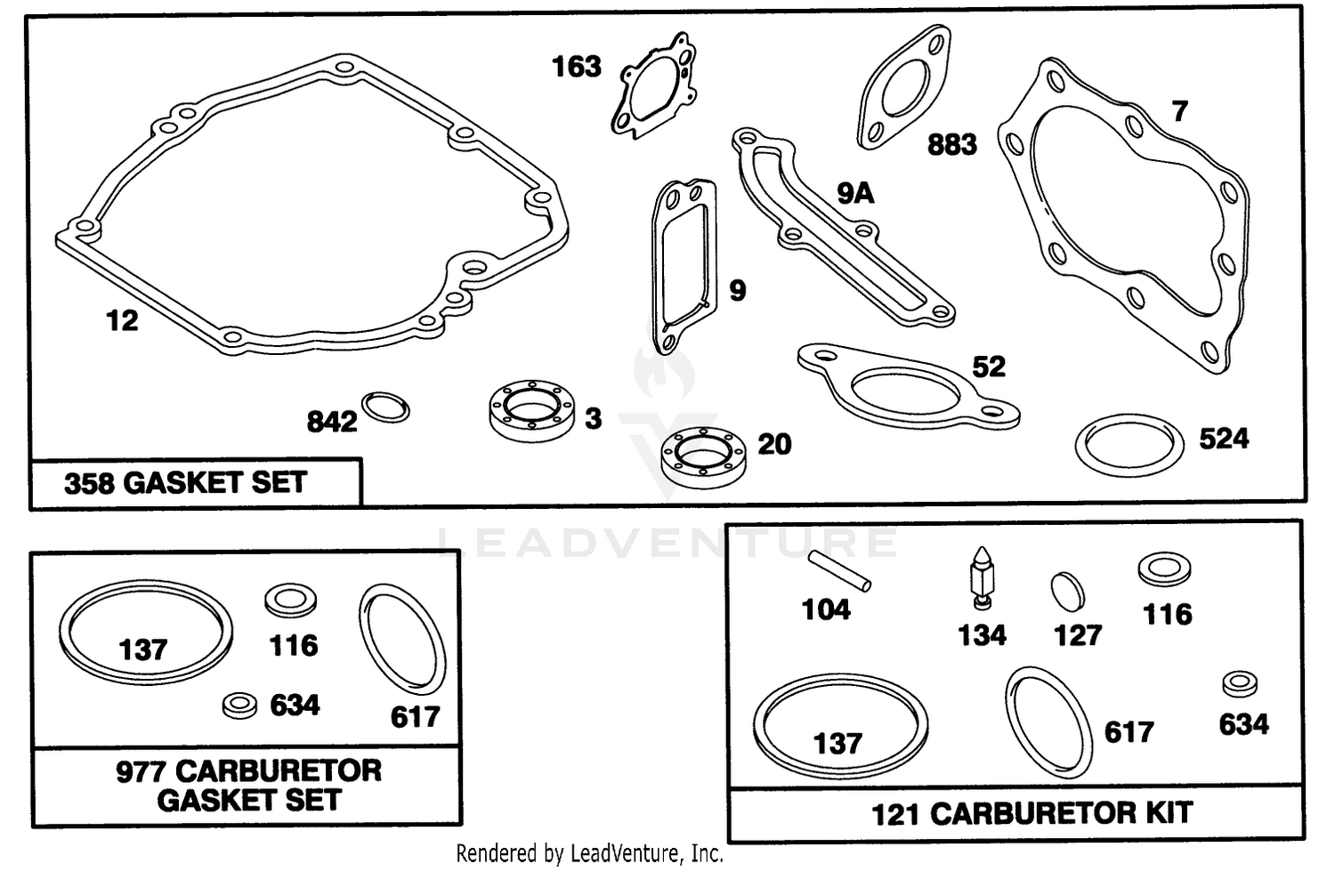 Engine Briggs  Stratton Model 12a802-0611-01 9