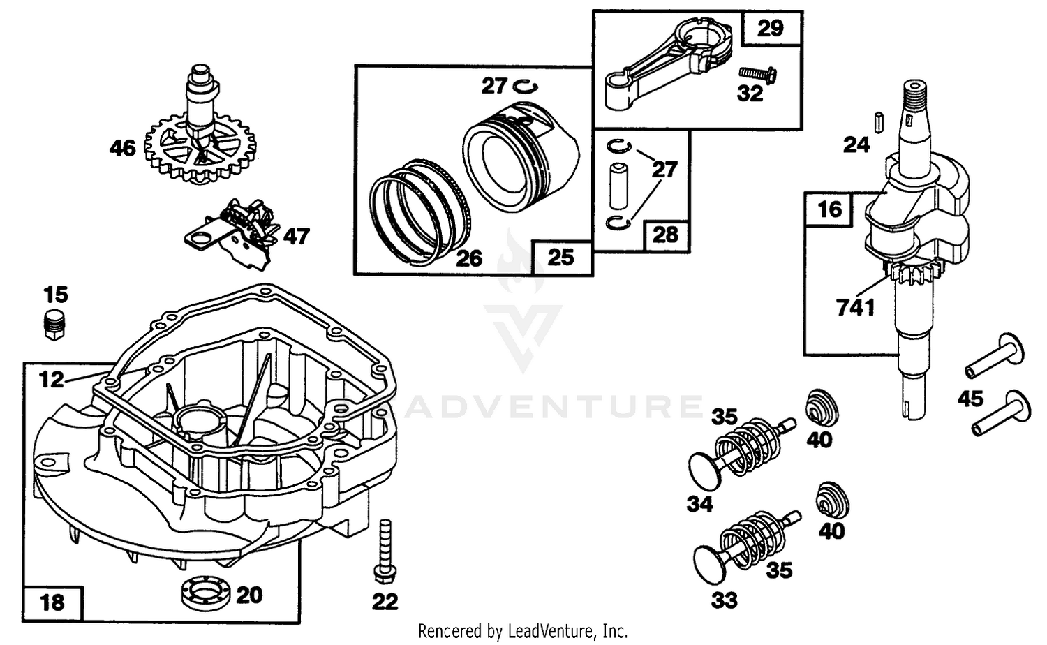 Engine Briggs  Stratton Model 122702-3171-01 2