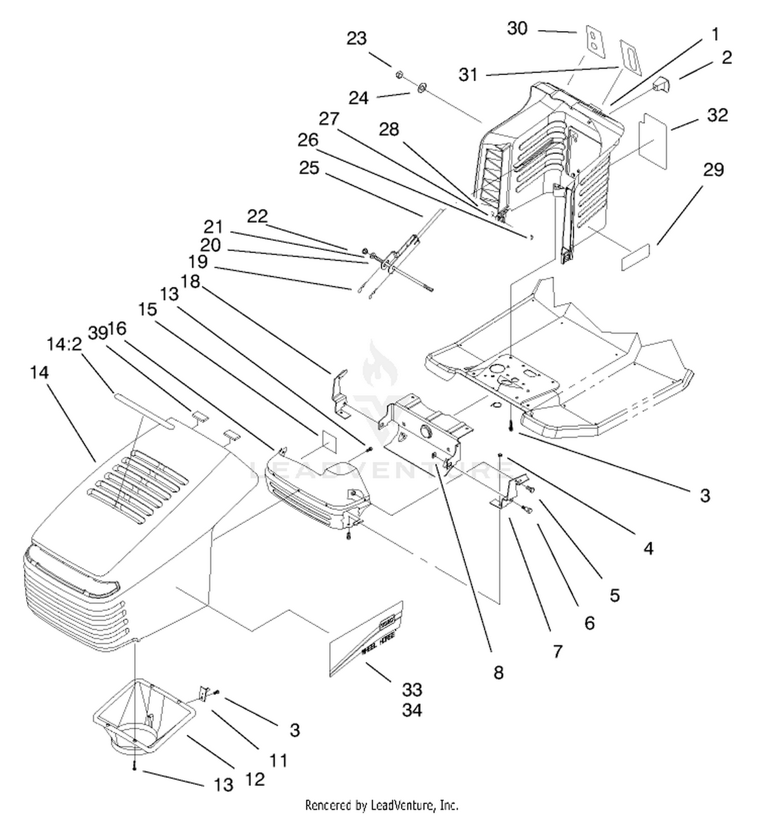 Hood  Tower Assembly