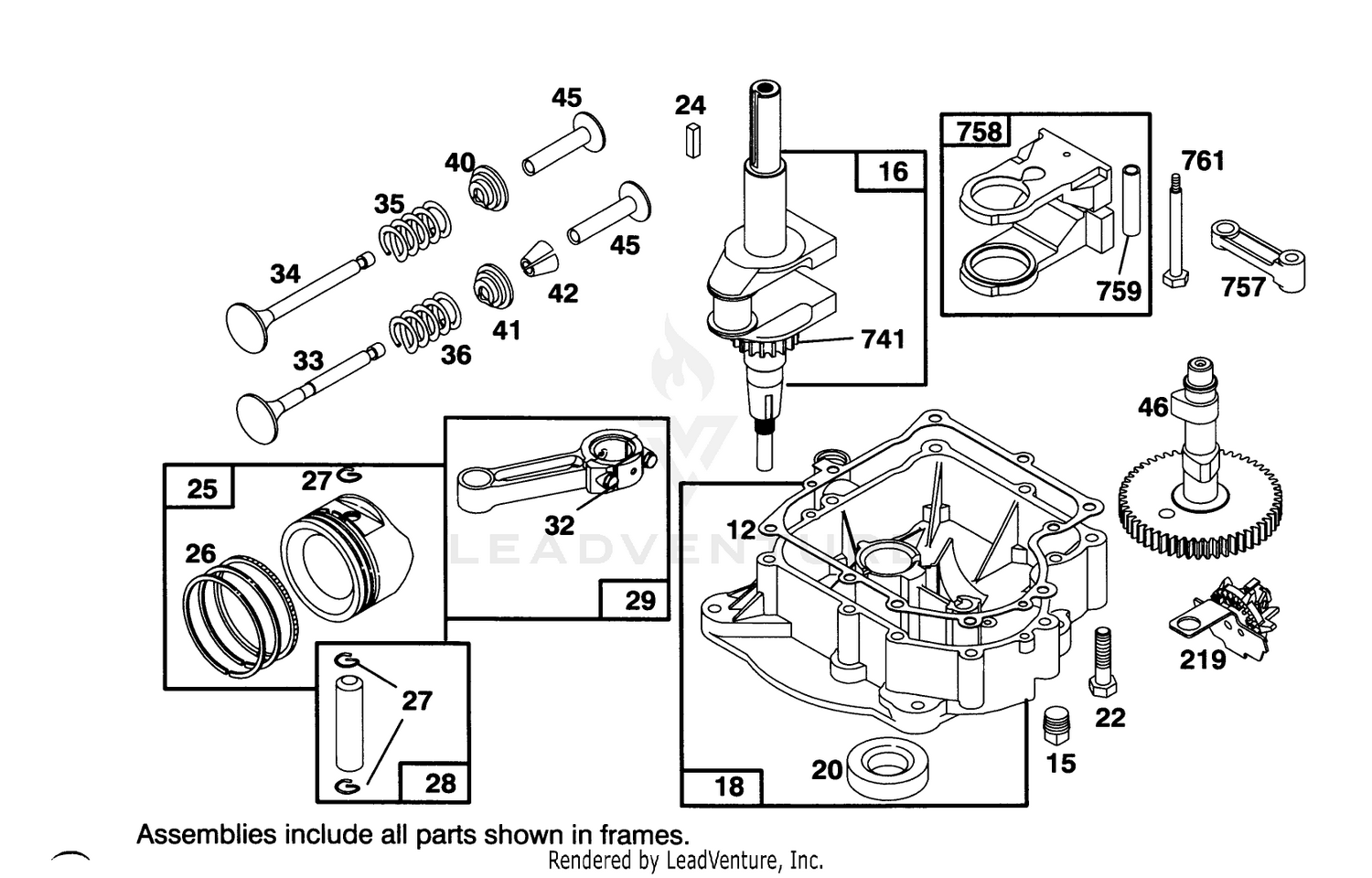 Engine Briggs  Stratton Model 28m707-0122-01 2