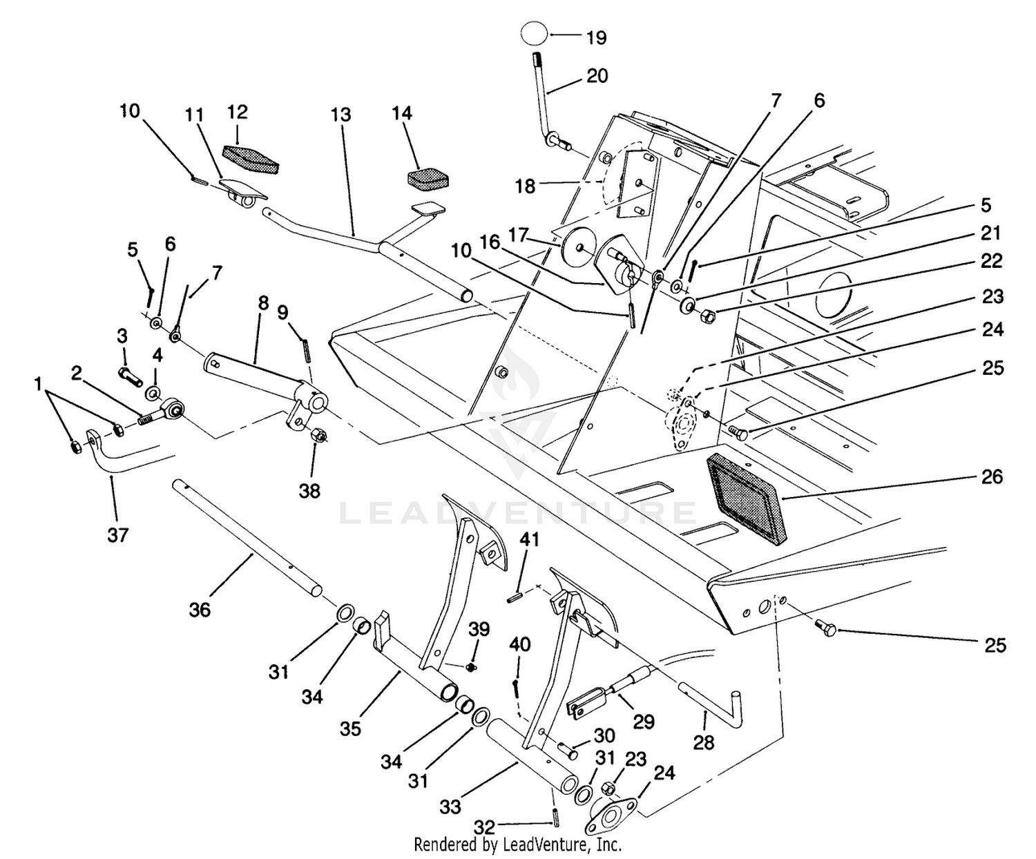 Traction  Brake Pedals Assembly