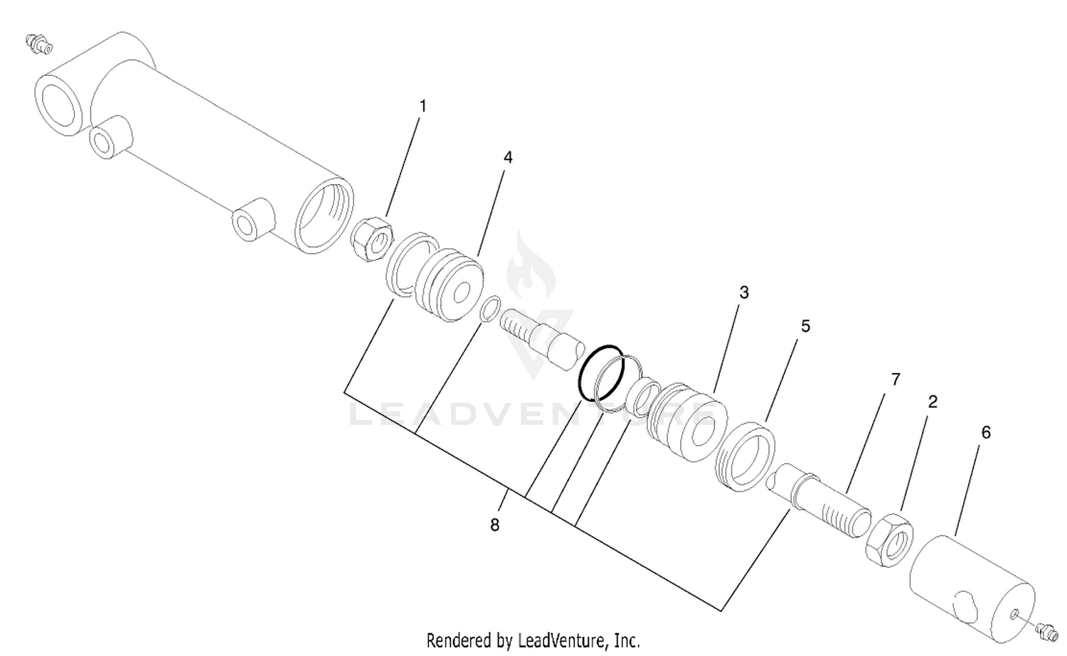 Hydraulic Cylinder Assembly No. 95-8978