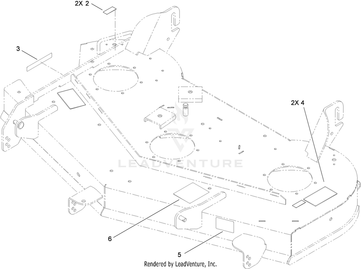 48 Inch Deck Decal Assembly No. 119-3383