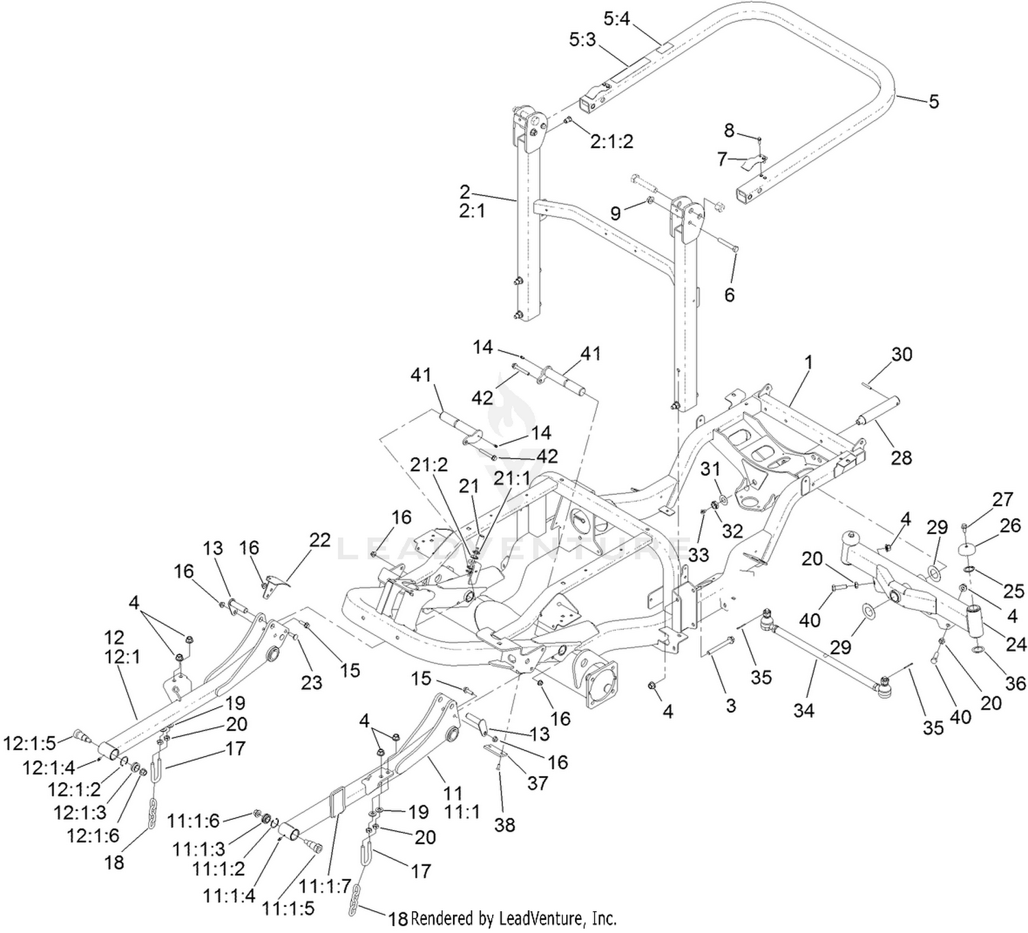 Frame and Roll-Over Protection System Assembly