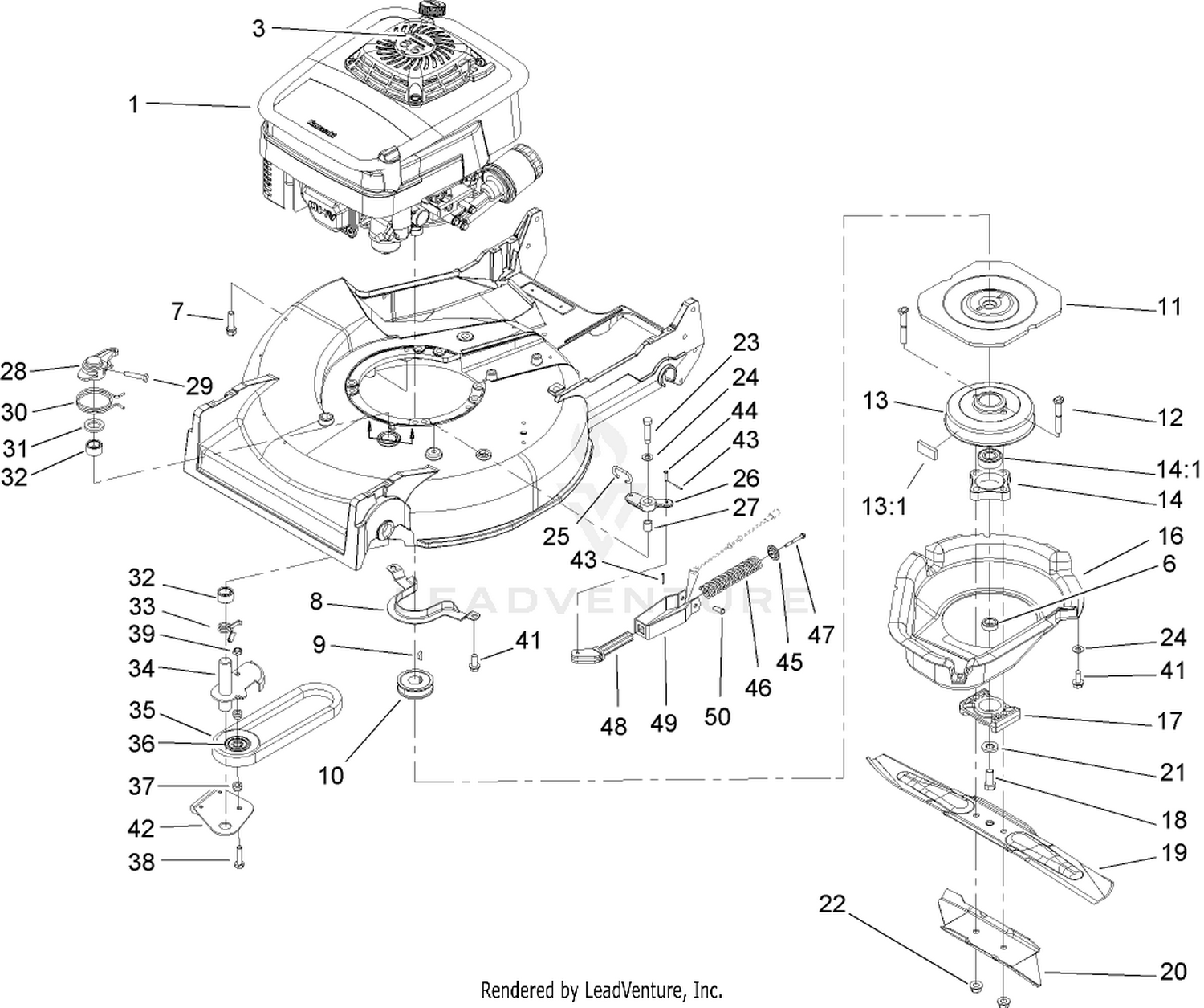 Engine and Blade Assembly