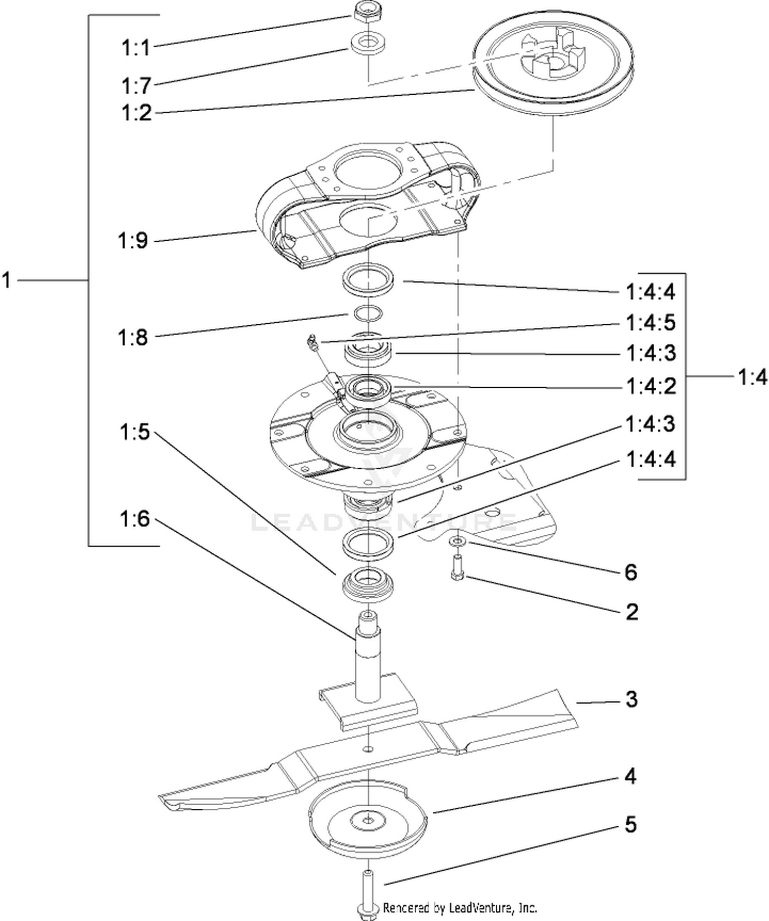 Front Deck Spindle Installation Assembly
