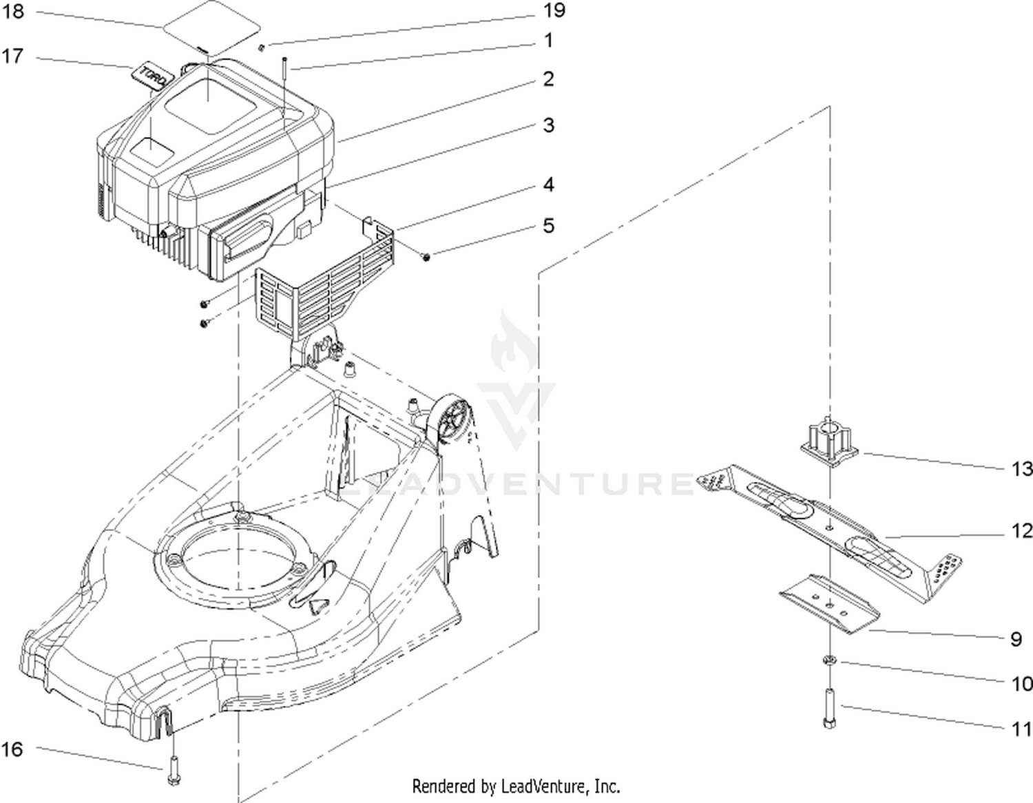 Engine and Blade Assembly