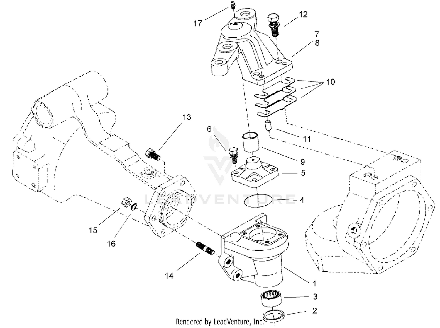 Bevel Gear Case Assembly  Rear Axle Assembly No. 106-1120