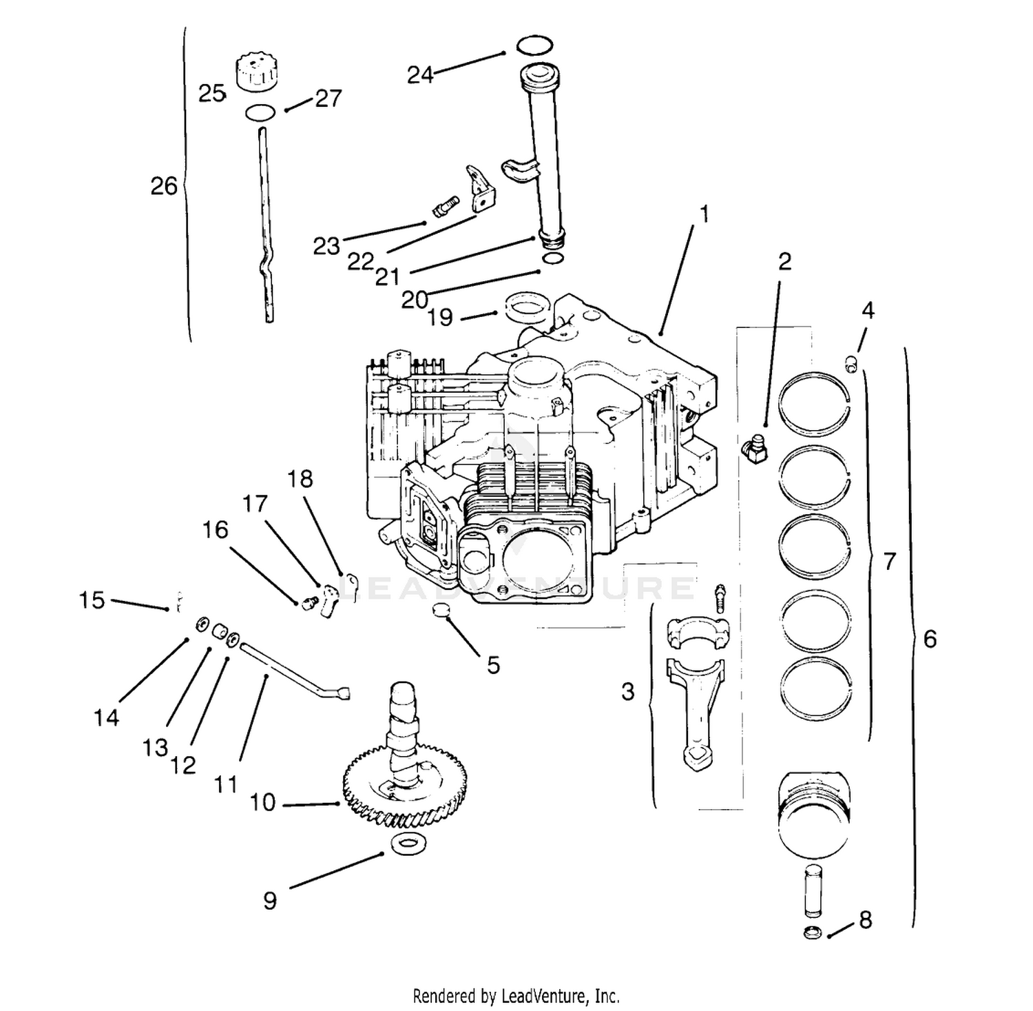 Crankcase (kohler Engine Cv14s-Ps1472) 2