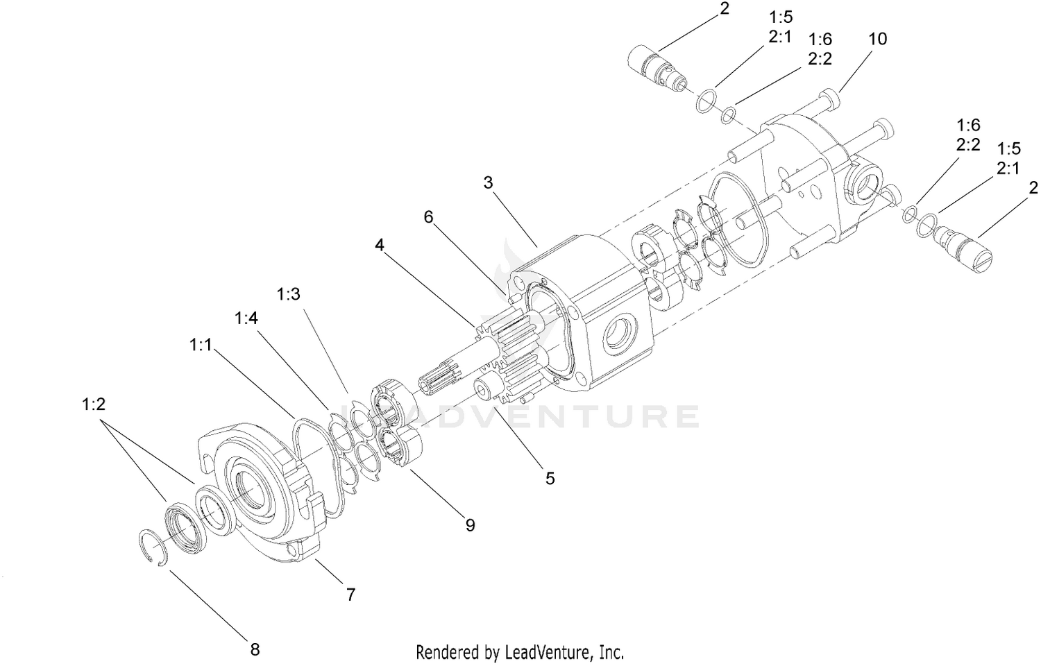 Hydraulic Motor Assembly No. 108-1447 2