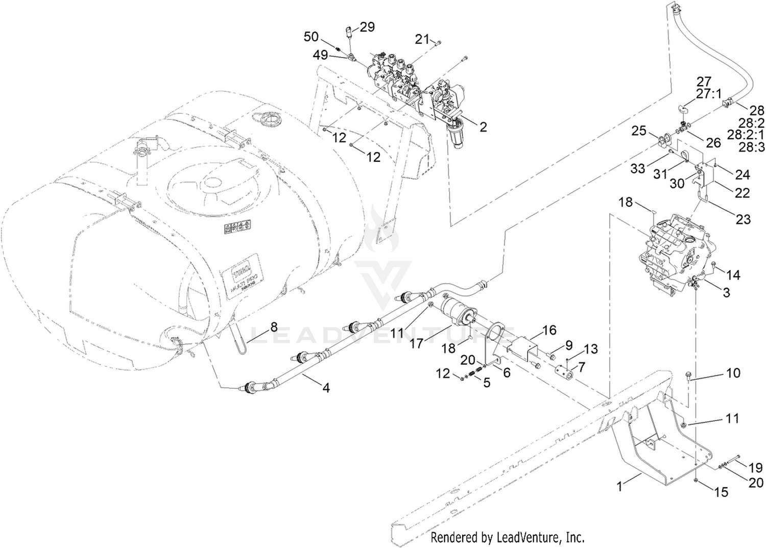 Spray Pump and Valve Assembly