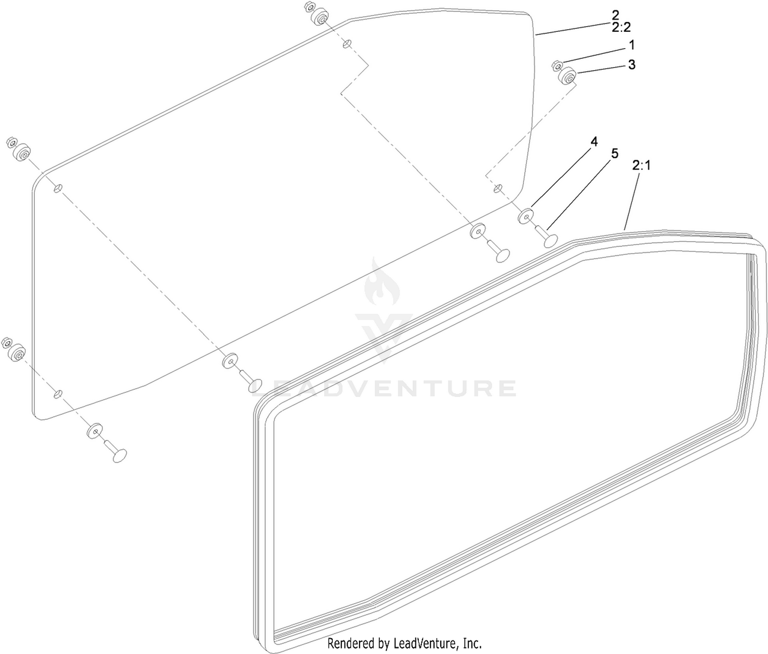 Left-Lower Window Assembly