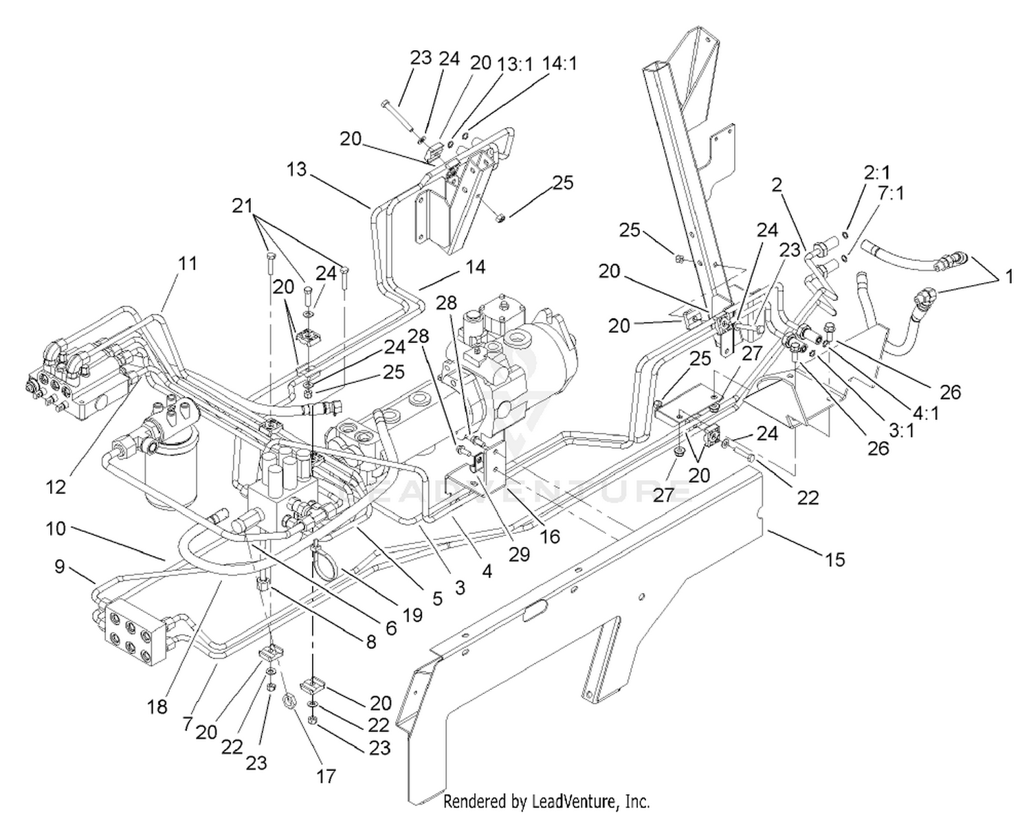 Hydraulic Lift Line Assembly