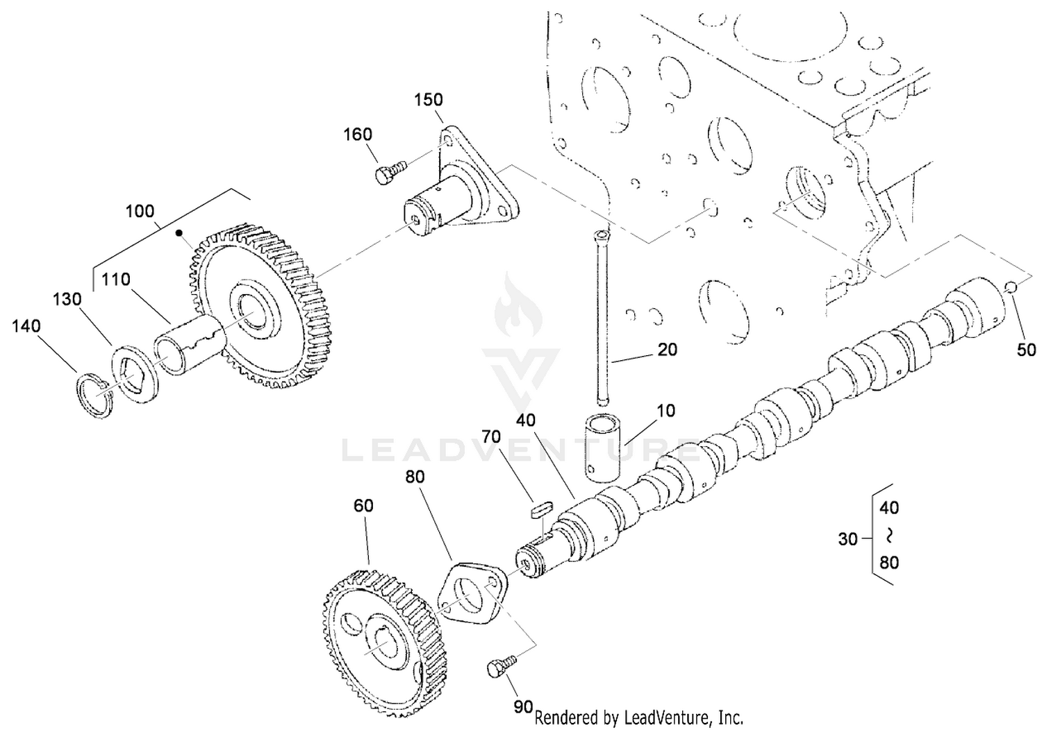 Cam Shaft and Idle Gear Assembly