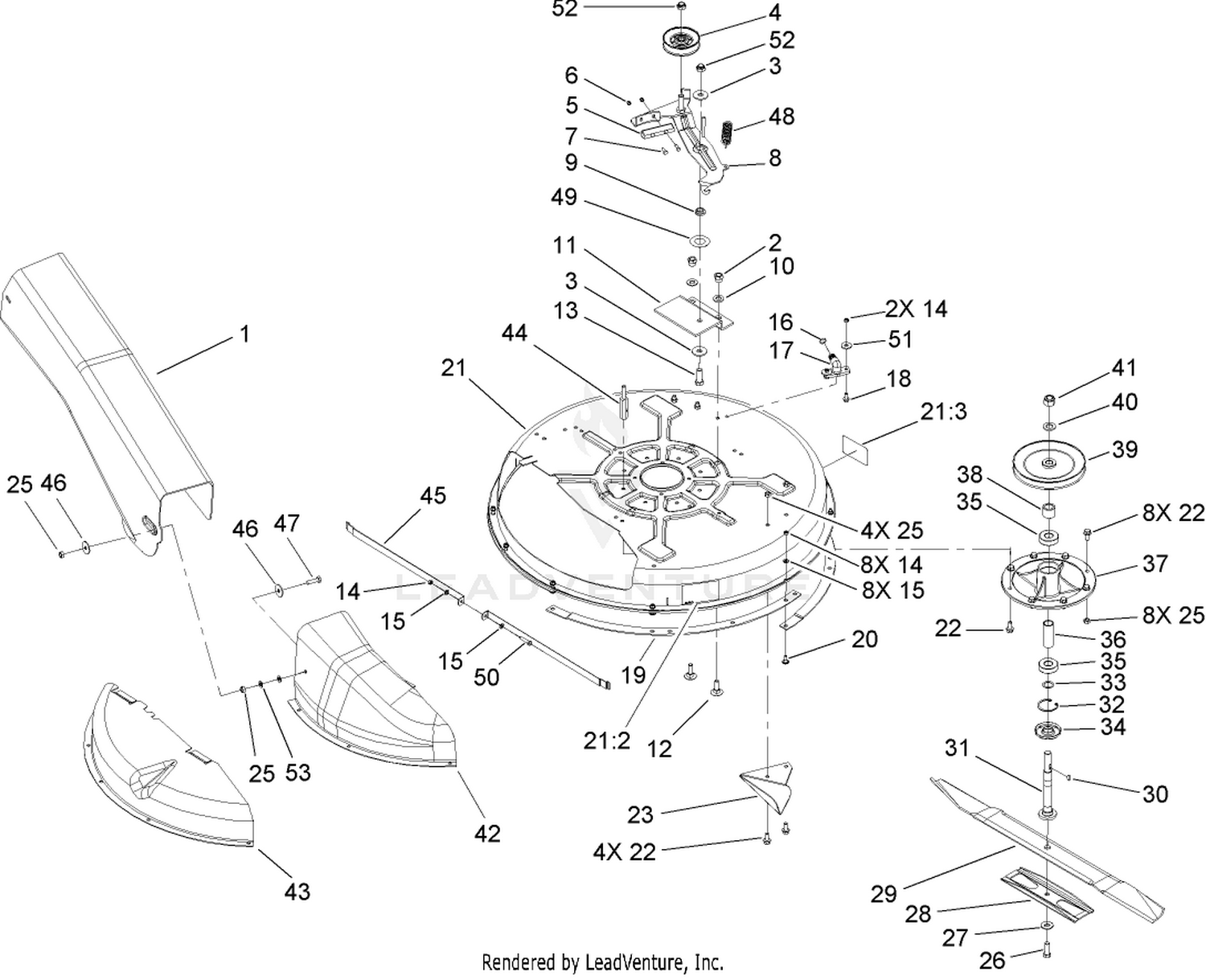 Deck and Spindle Assembly