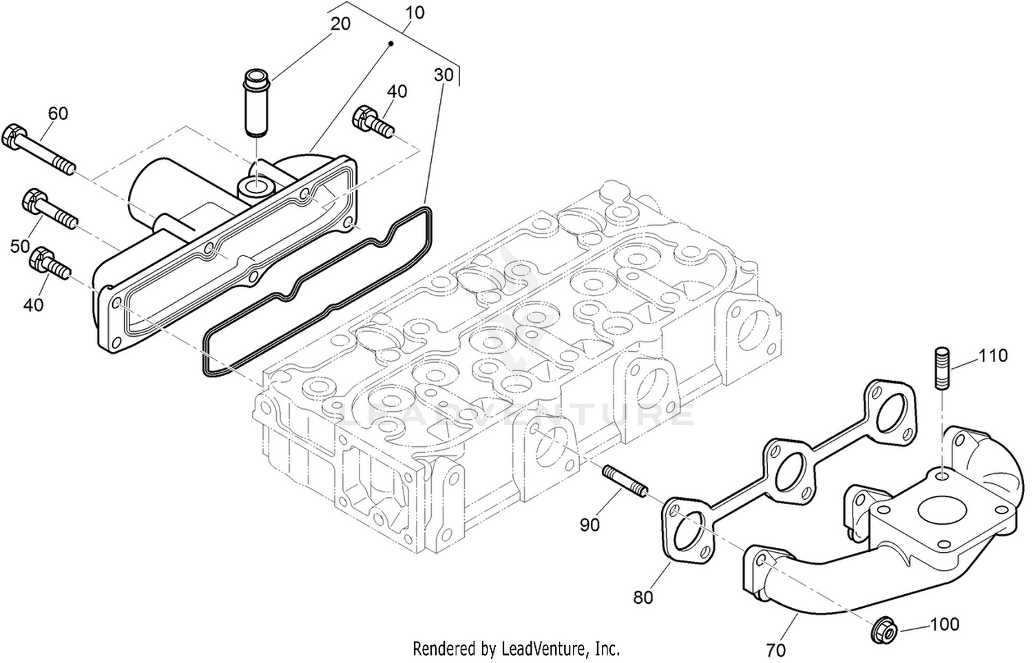 Inlet and Exhaust Manifold Assembly