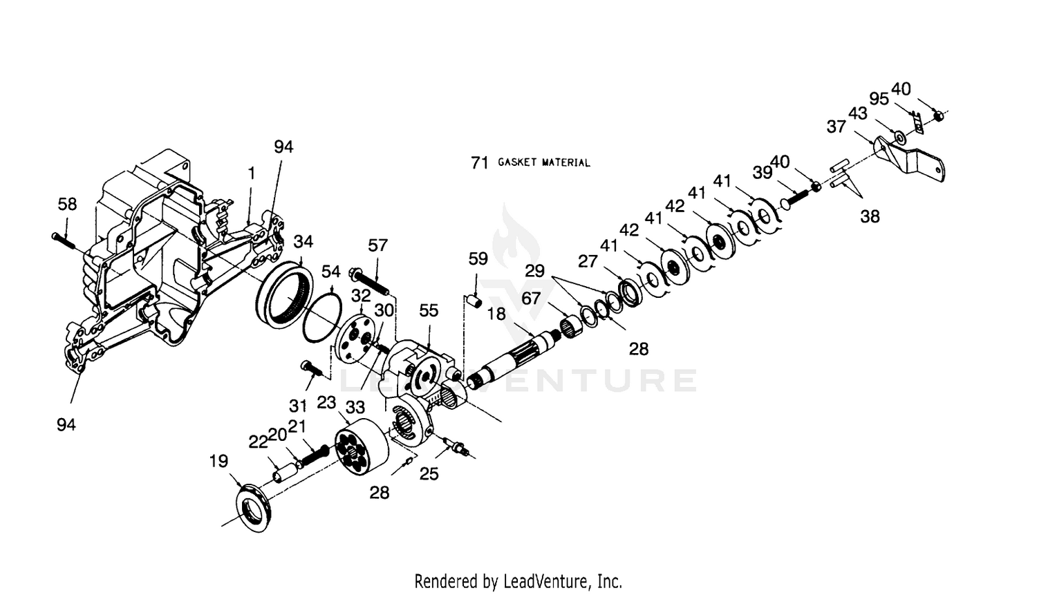 Hydrogear Transaxle Model No. 321-0500