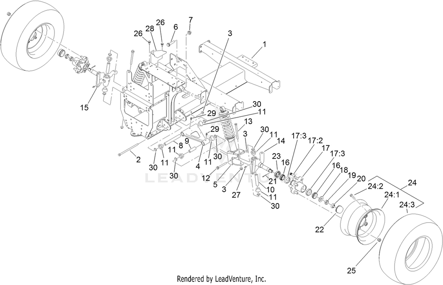 Front Frame and Suspension Assembly