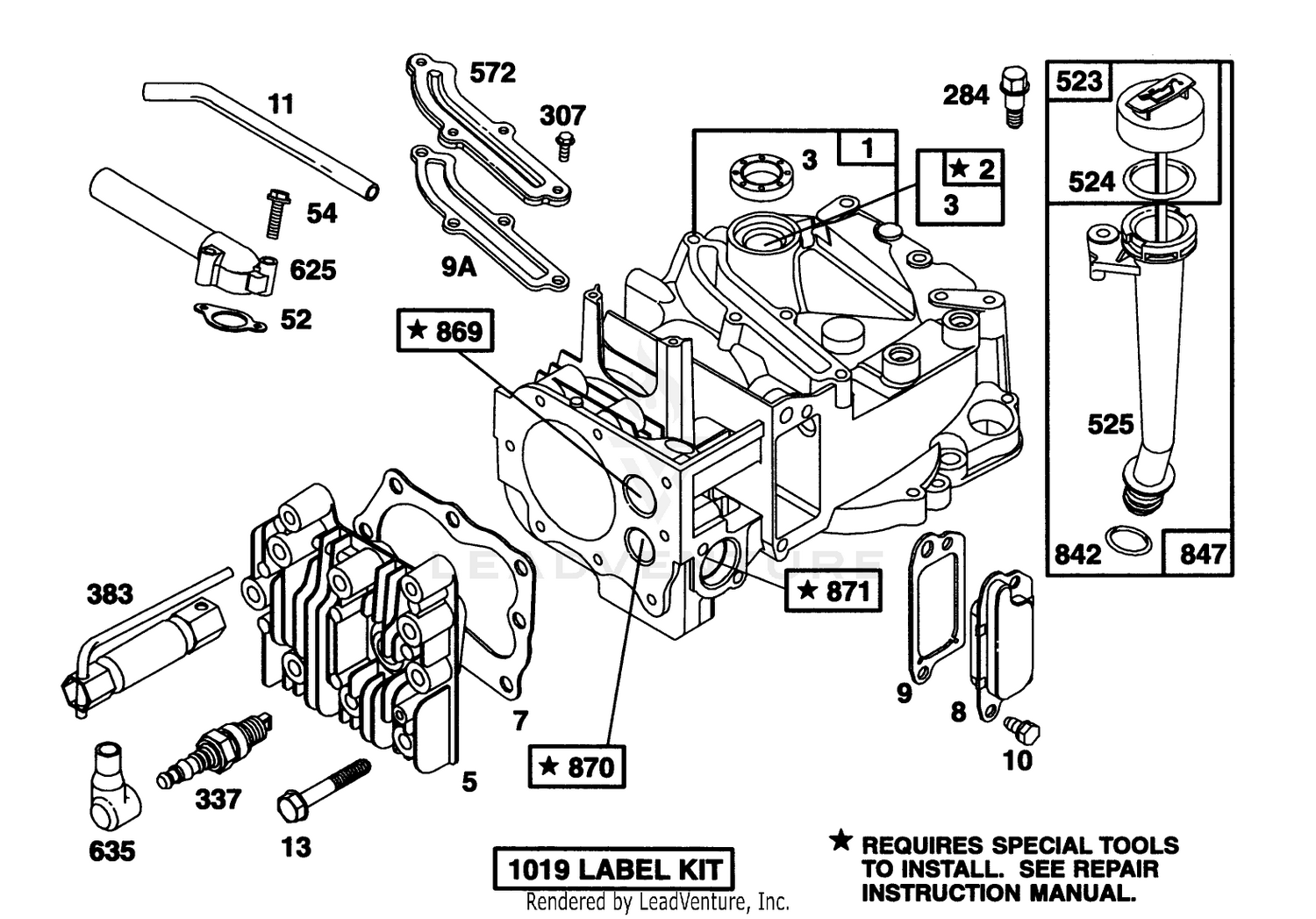 Engine Briggs  Stratton Model 122702-0182-01