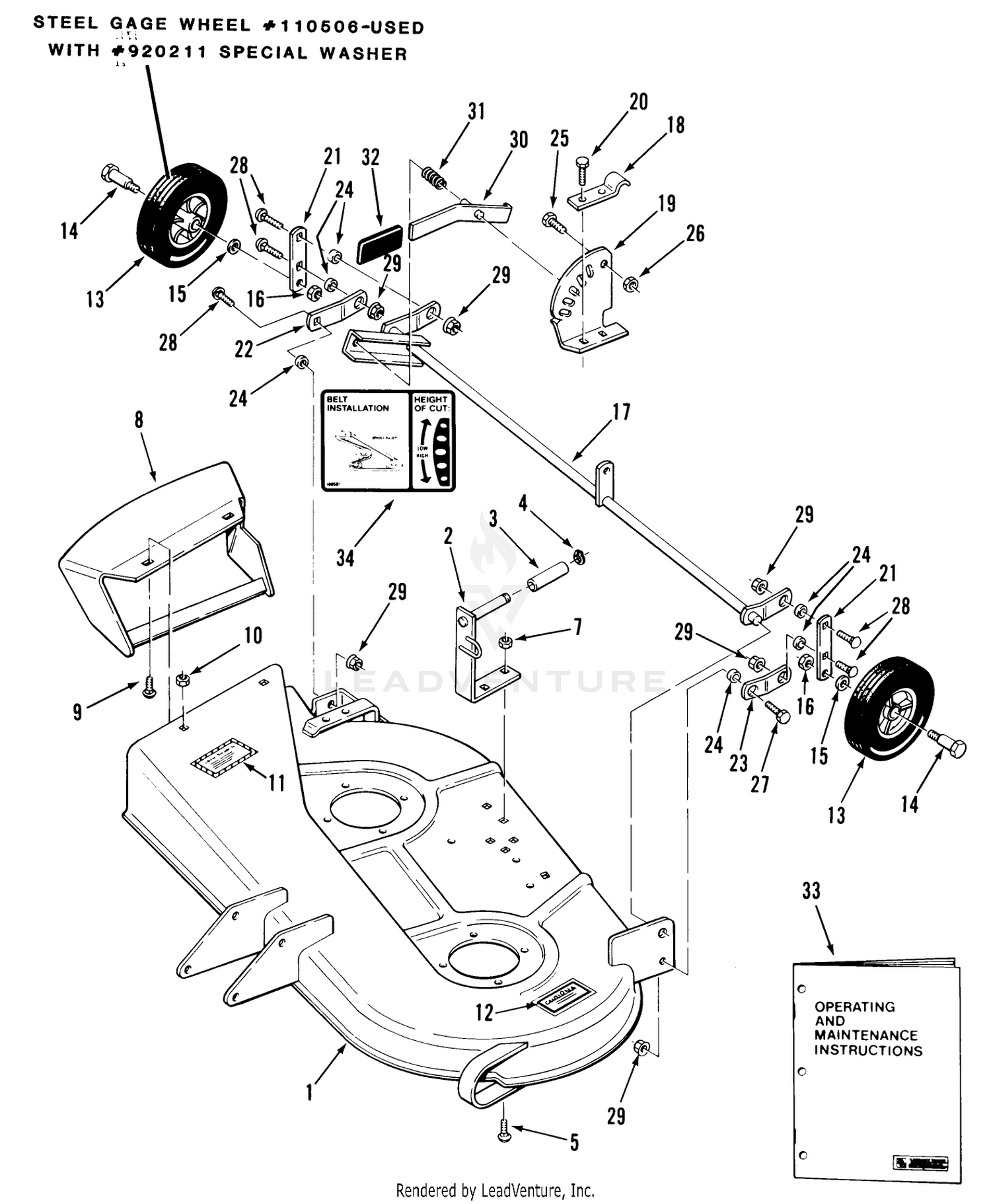 Side Discharge Mower-32 In. (81 Cm) Vehicle Identification Number 05-32sb03