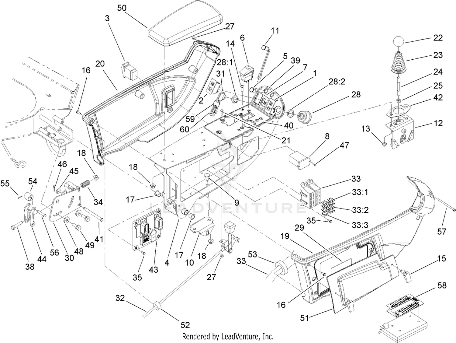 Console and Control Arm Assembly