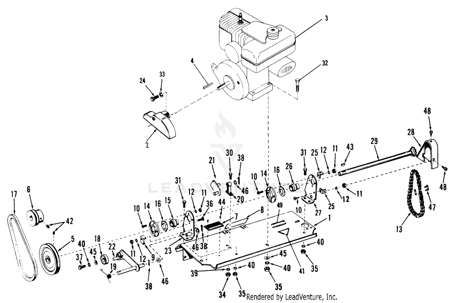 Deck-Cross Shaft-Clutch
