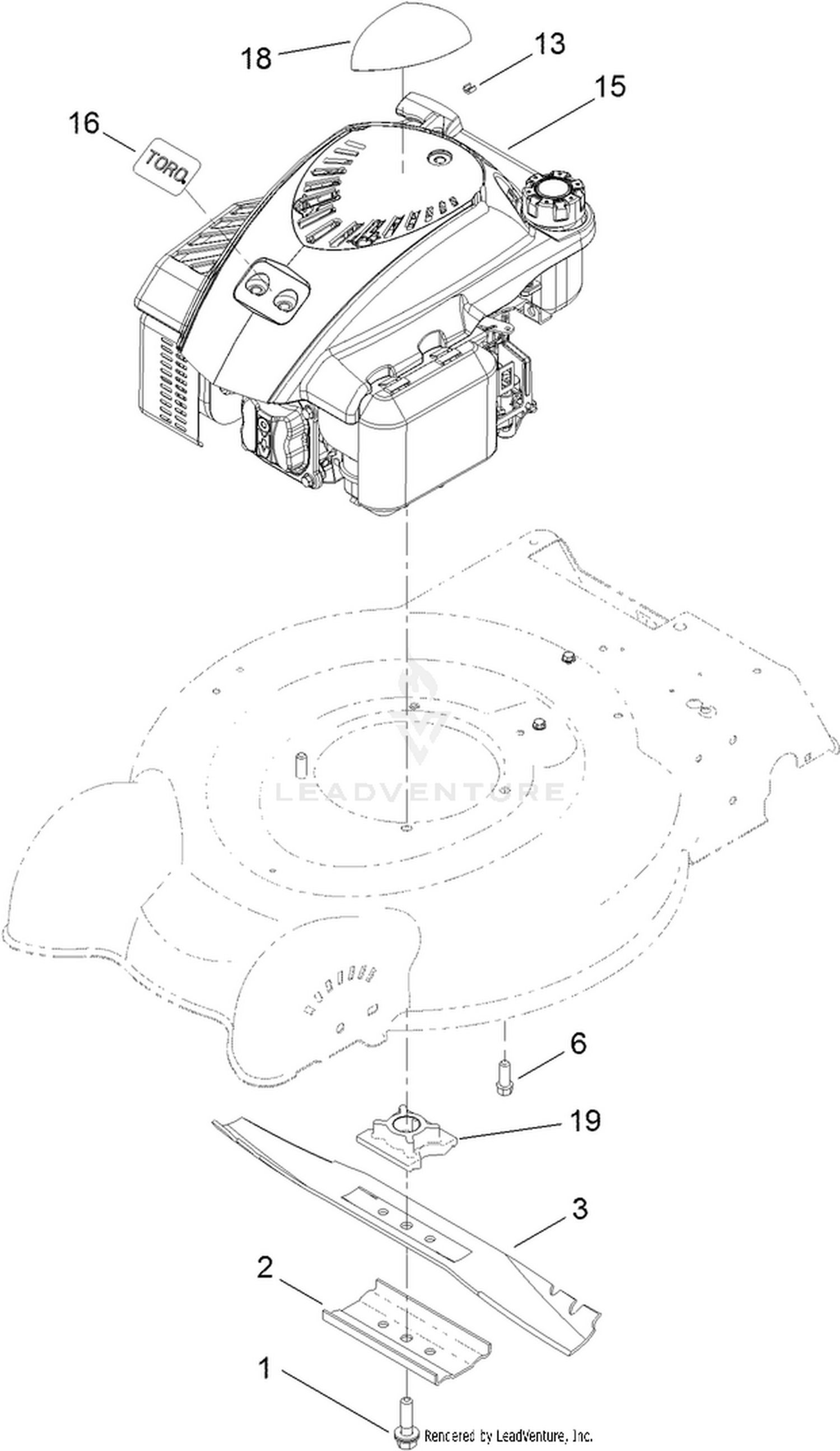 Engine and Blade Assembly